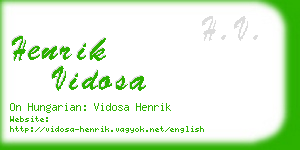 henrik vidosa business card